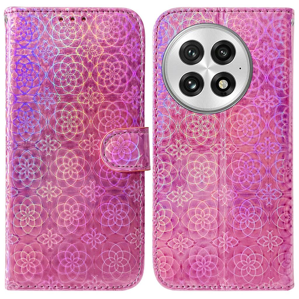 For OnePlus 13 Stand Case Dazzling Flower Leather Phone Cover