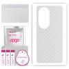 apgo Protective Skin Sticker for the Back Compatible with Huawei P50 Pro, Wrap Film, Foil, Vinyl - Pattern Transparent Carbon