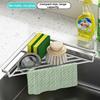 Punch-free Sink Corner Rack Anti-rust Sink Drain Shelf  Cleaning Supplies Storage