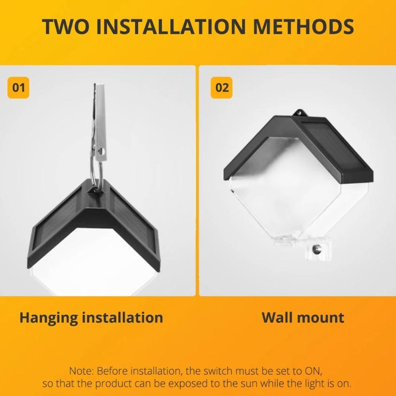 Solar Fence Lights Warm/RGB Color Changing Solar Wall Light Outdoor Waterproof LED Solar Decorative Lighting for Step Backyard