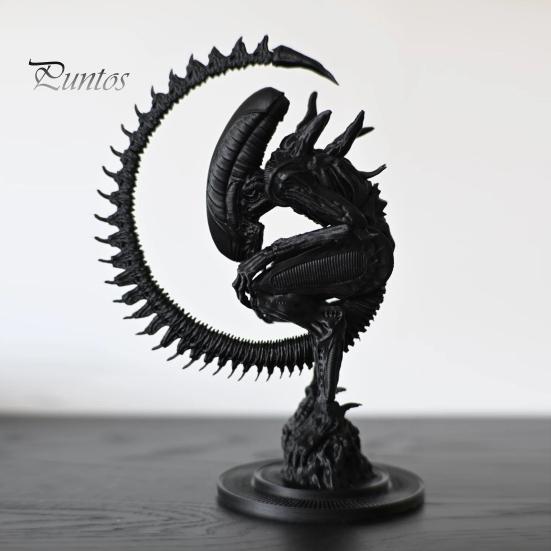 Статуя инопланетянина, 3D-печатная фигурка существа ужасов из смолы, украшение, 6 дюймов, коллекционная скульптура инопланетянина, настольный декор, подарок для фаната научной фантастики