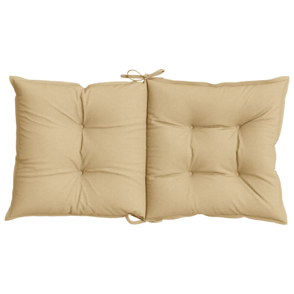 Low back Chair Cushions 6 pcs Melange Beige 100 x 50 x 7 cm Fabric