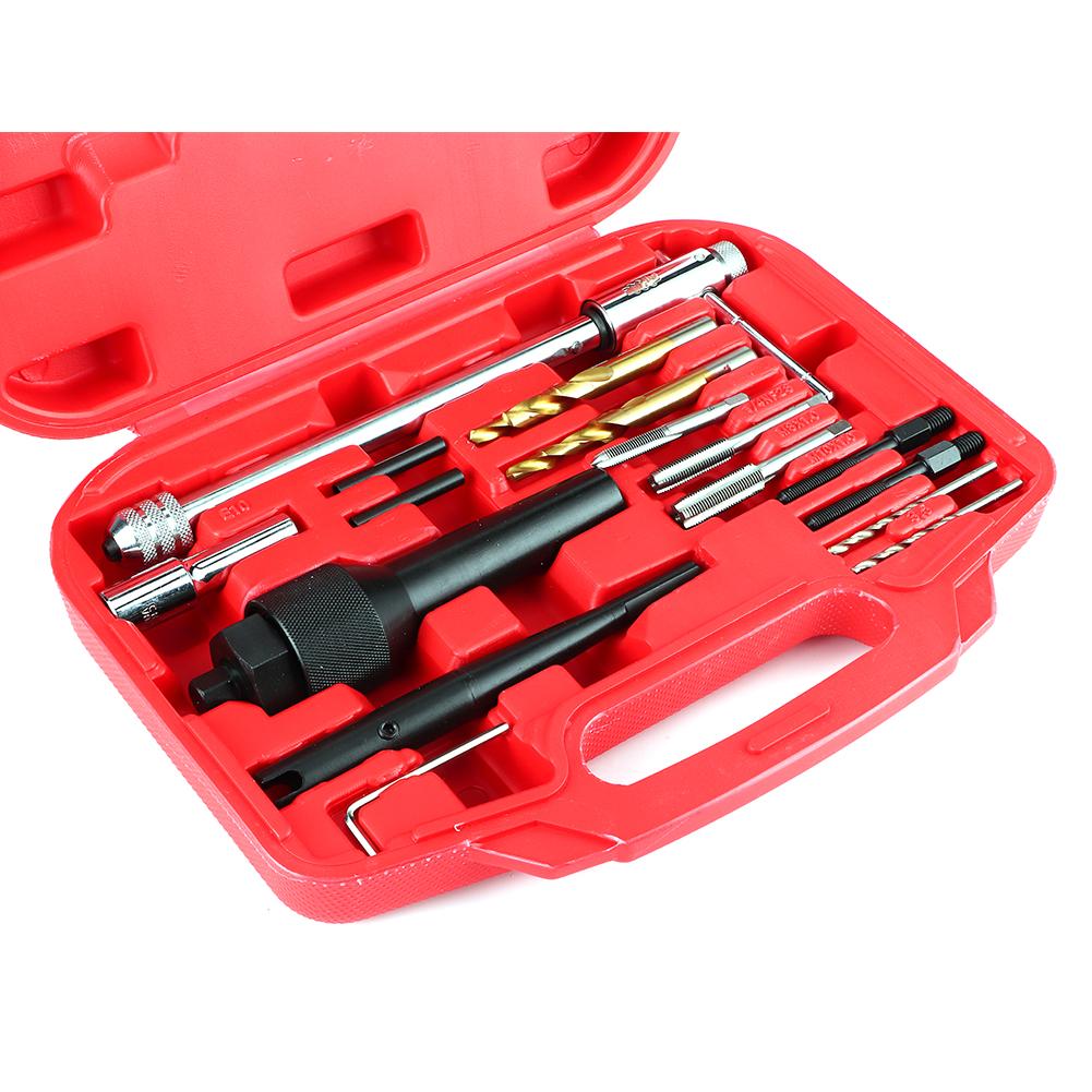 16pcs Damaged 0.3in 0.4in Glow Plug Remover Portable Removal Tool Kit for Cylinder Heads