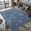 BOHO Blue Vintage Rug Soft Non-Slip Washable Area Carpet Minimalist Vintage Floral Floor Mat for Living Room Bedroom and Office