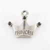 Metal Charm Crown Silver (pack of 10)