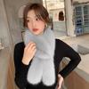 Plush Cross Scarf Faux Rabbit Fur Thickened Soft Scarves Solid Color Winter Cold Resistant Women Neck Warmer Collar Scarf