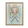 Pastel Angel of Prayer Pastel Angel of Prayer, 40X50 Cm, Gold Aluminum Frame, 230 Gsm Matte Paper