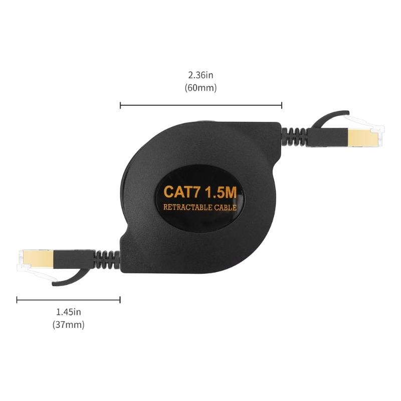Выдвижной Ethernet-кабель CAT7 10 Гбит/с 600 МГц RJ45 Сетевой шнур Пластиковая текстура Подходит для быстрой передачи данных