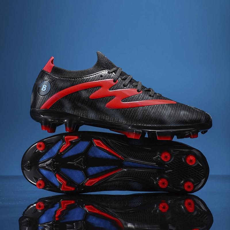 Мужские футбольные бутсы с длинными шипами и высокой лодыжкой, футбольные бутсы AG, детские уличные бутсы для травы, футбольные бутсы, тренировочные спортивные футбольные бутсы