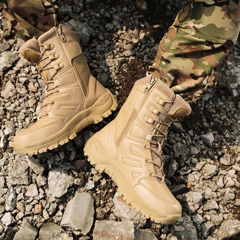 39-47 Men's Boots Desert Military Boots Ankle Outdoor Work Boots Male Non Slip Hiking Climbing Shoes