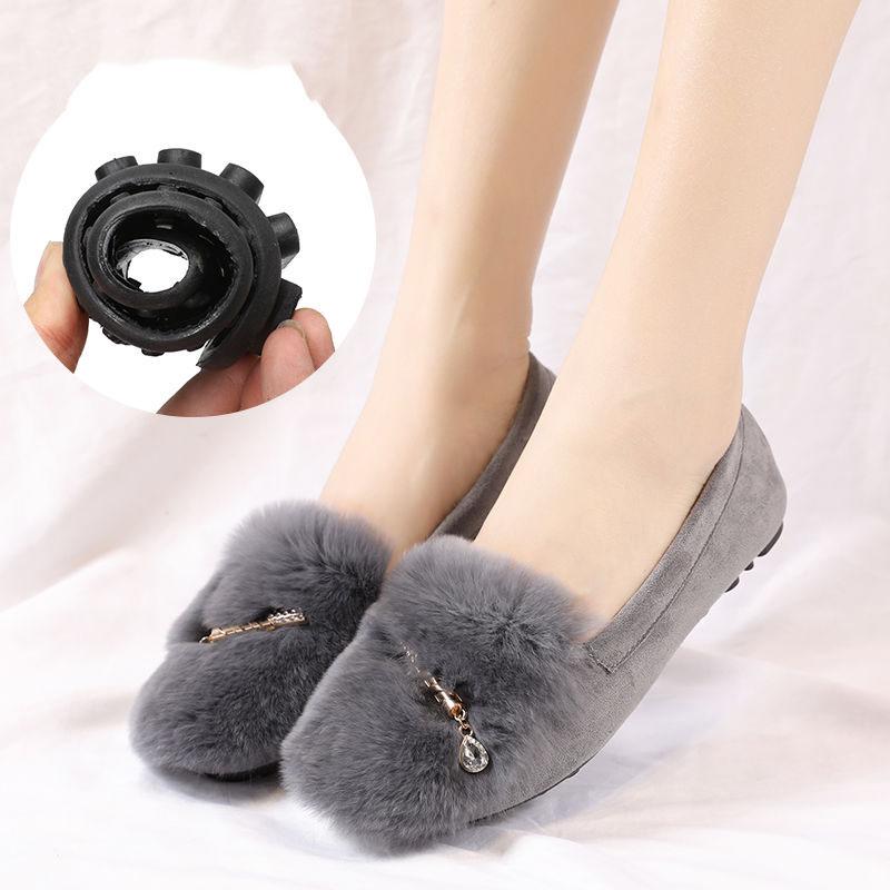 Женская шерстяная обувь осенью и зимой. Плюшевая женская обувь. Туфли на плоской подошве. Детская обувь для беременных. Плюшевая обувь из плотного хлопка.