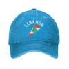 Lebanon Flag Map Sun Baseball Cap Fashion Unisex WoUnisex Washed Trucker Hat High Quality Custom Logo Outdoor Gym Baseball Caps Gift