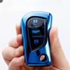 Soft TPU Car Key Case Full Cover For Toyota Highlander RAV4 Izoa CHR Levin Camry Corolla Reiz 3 Button Fold Key Protection Shell