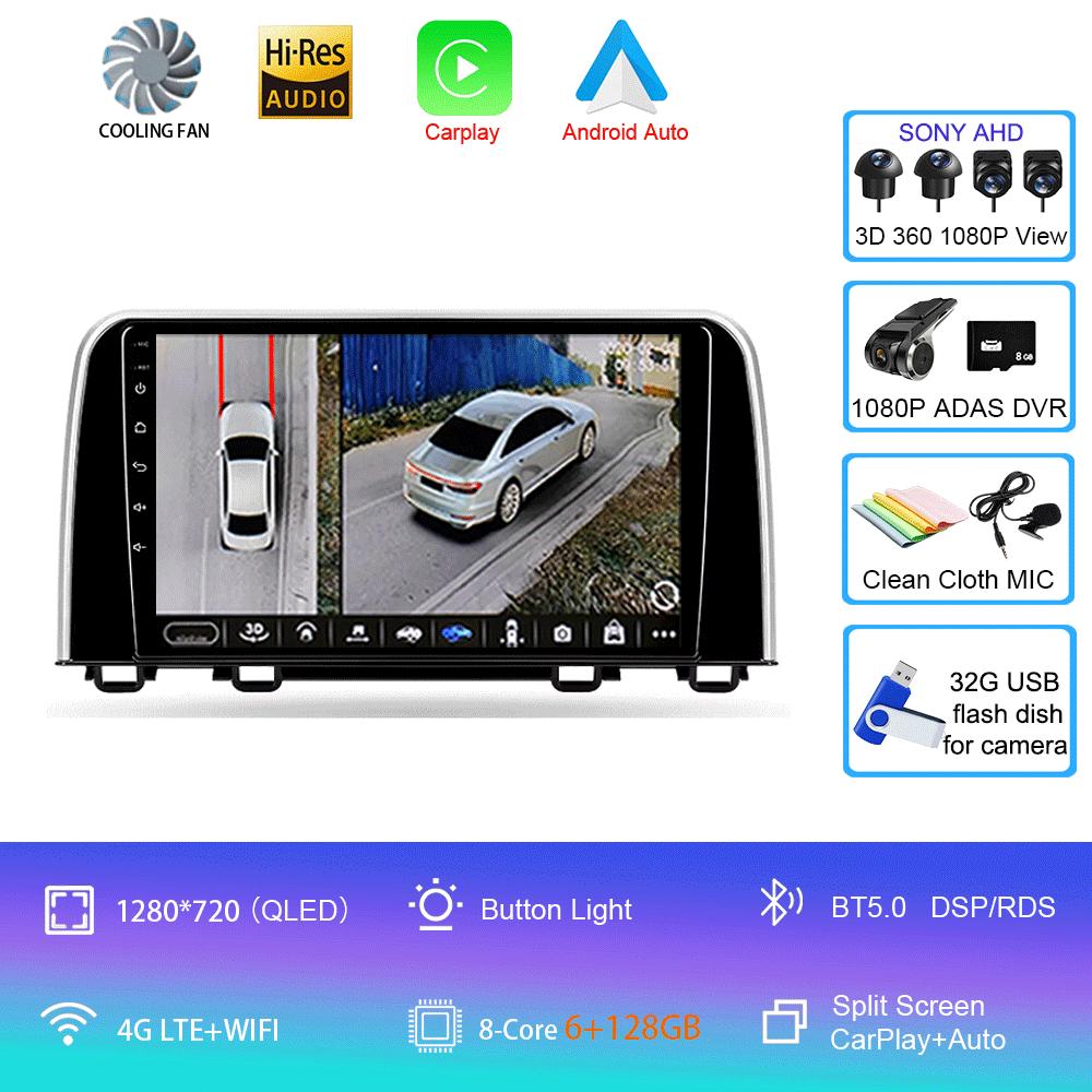 Android 14 Car Radio For Honda CRV CR-V 5 RT RW 2017 - 2022 Multimedia Video Player Navigation stereo GPS No 2din 2 din dvd