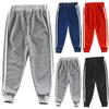Kid Striped Long Pants Boys Girls Cotton Harem Trousers Slacks Casual Loose Sportswear