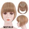 Fringe Bangs Synthetic Hair Extensions Clip In Bangs 6 Inch Short Straight Hairpiece Front Neat Bang Two Side Blonde