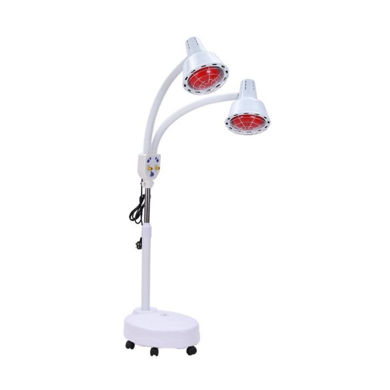 Double Head Infrared Heating Lamp Height Adjustable Vertical Therapy Light Professional Beauty Salon Electric Baking Lamp