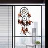 Dream Catcher Double Hoop холст солнце и цветок Перья Brown Dream