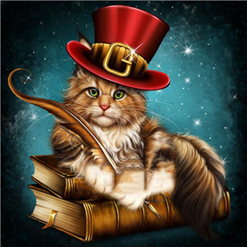 5D DIY Алмазная картина Кошка Наборы для вышивки крестом Алмазная вышивка Животное Рукоделие Мозаика Полный квадрат Декор для дома