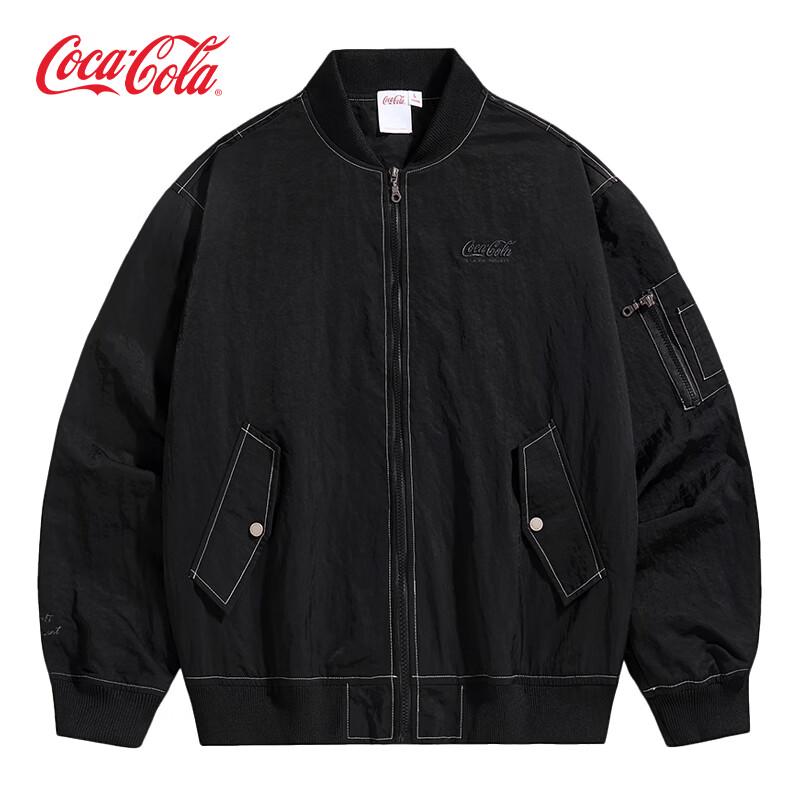 Куртка Coca-Cola American Style с контрастной строчкой и воротником-стойкой