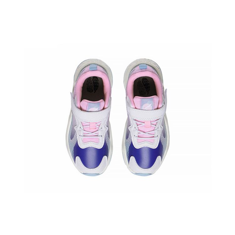 Li Ning Comfortable Non-Slip Shock Absorbing Durable Lightweight Kids Casual Shoes Kids Casual Shoes White Blue Pink YKNS068-14