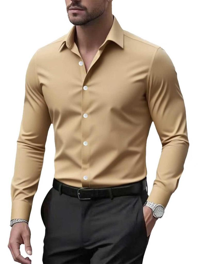 Professional Slim Fit Plus Size Workwear: Long Sleeve White & Short Sleeve Black Shirts