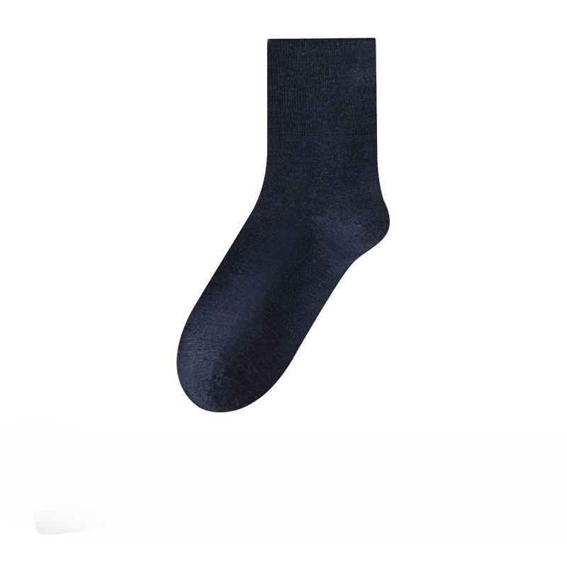 Мужские осенне-зимние утолщенные носки до середины икры из греющей пряжи, свободные, не сдавливающие, хлопковые носки, теплые длинные носки для мужчин