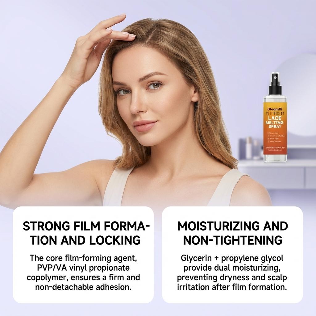 GleamXi Lace Wig Adhesive Spray - Gentle Setting Lightweight Voluminous, Wig Styling Adhesive Spray