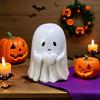 3 Pcs Halloween Ghost Figurine Spooky Small White Ghost Statue Resin Tabletop Ornaments for Indoor Home Office Desk Decor
