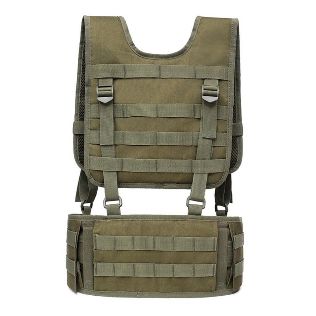 Breathable Tactical Vest Combat Modular Game Chest Rig Clothing Khaki