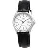 Casio LTP-1183E-7A Женские кварцевые часы Серебристый Белый Черный кожаный ремешок Импортная модель