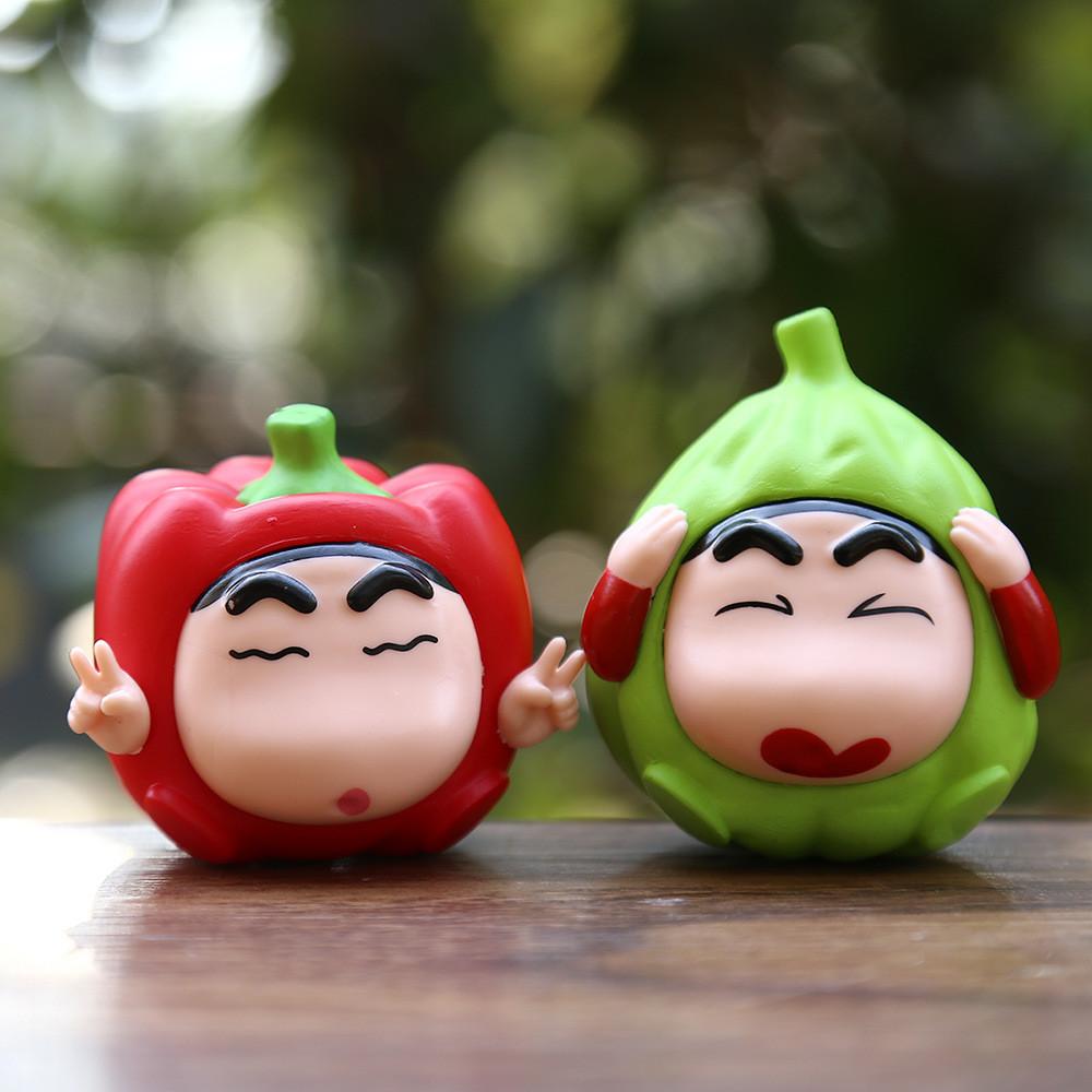 Shin Fruit Crayon Chan Pvc Desktop Decor  Action Figure Model Collectors For