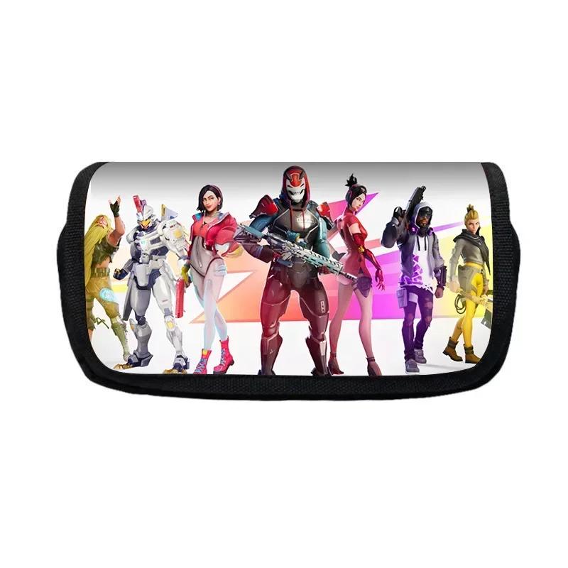 Пеналы Fortnite Многофункциональный пенал-коробка Детский большой вместимости Двухслойный пенал