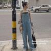 Women's Retro Wide-Leg Denim Overalls - New for Autumn 2024