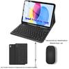 Совместимый чехол-клавиатура Bluetooth с магнитным креплением для iPad 10-го поколения A16 10,9"