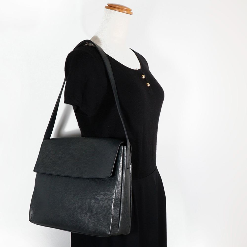 Loewe Одноплечная сумка на ремне из серой кожи Женская Б/У