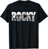 Rocky Black Classic Fit T-Shirt, Cotton Crew Neck, Adult Graphic Tee