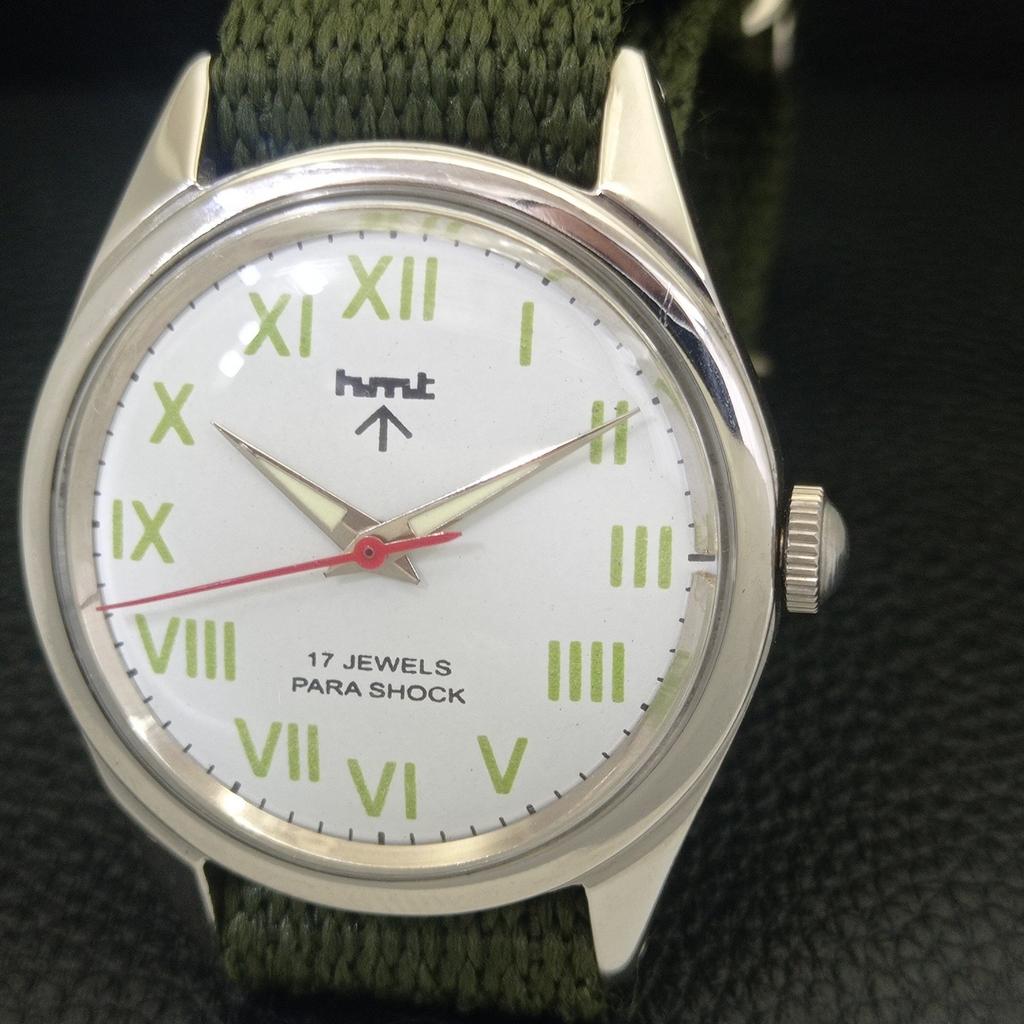 ВИНТАЖНЫЕ МУЖСКИЕ ЧАСЫ HMT ИНДИЙСКИЕ С РУЧНЫМ ПОДЗАВОДОМ, РИМСКИМИ ЦИФРАМИ, БЕЛЫМ ЦИФЕРБЛАТОМ a702882-1