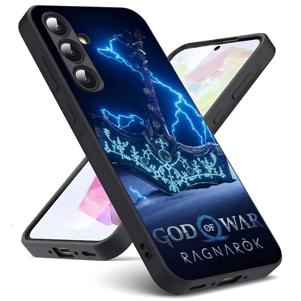 G-God Of-Wars-Ragnarok For Samsung Galaxy S25 S24 S23 Ultra S22 S21 Plus S20 Black Soft Silicone Protective Case