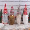 Christmas Wine Bottle Gnome Hat Topper Cute 3D Faceless Knitted Long Full Beard Handmade Xmas
