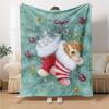 Christmas Stockings Pets Blanket Soft Throw Blanket For Home Bedroom Bed Sofa Travel Office Solid Christmas Blanket