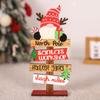 Cartoon Christmas Snowman Wooden Sign Handmade Merry Christmas Ornaments  Home Table Decors