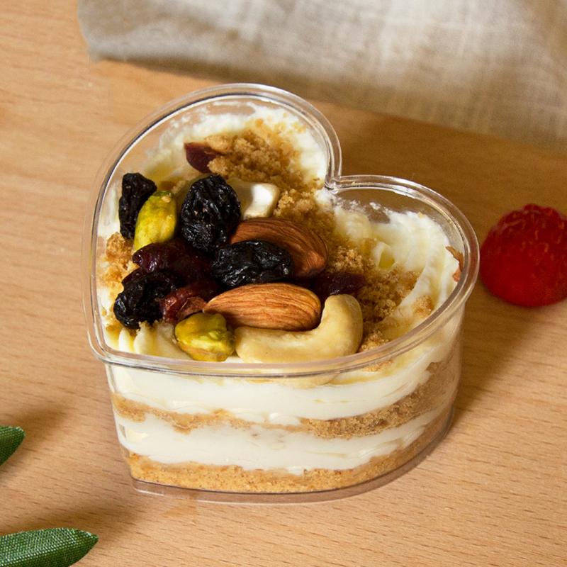 Dessert Cup Plastic Tableware Transparent Mini Cake Jelly Cup Fruit Salad Container Holder Party Supplies