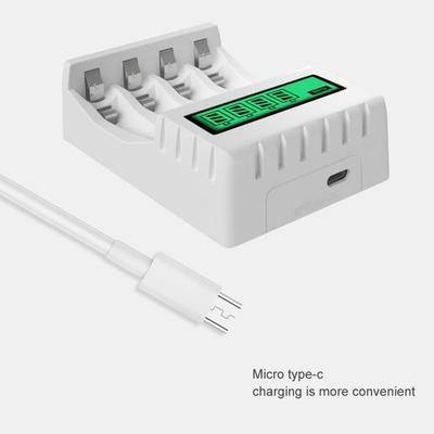 4-слотовый аккумулятор 1,2 В AA AAA, независимая зарядка с ЖК-дисплеем, интеллектуальное индивидуальное зарядное устройство с дисплеем, аккумуляторы для микрофона