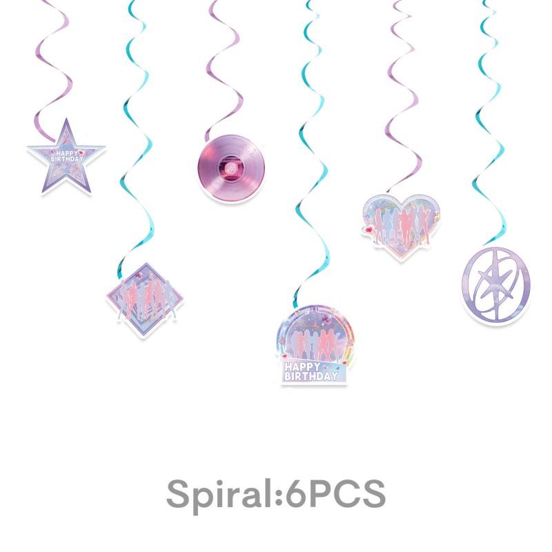 Kpop Girls Theme Party Decoration Birthday Party Banner Balloons Accessories Idol Girls Group Cake Plate Paper Cups Tableware