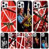 Eddie Van Halen Graphic Guitar Case Phone Cover for iphone 16 15 14 13 12 Mini 11 Pro Max 16E X XS XR 7 Plus 8 + SE 2020 Trend F