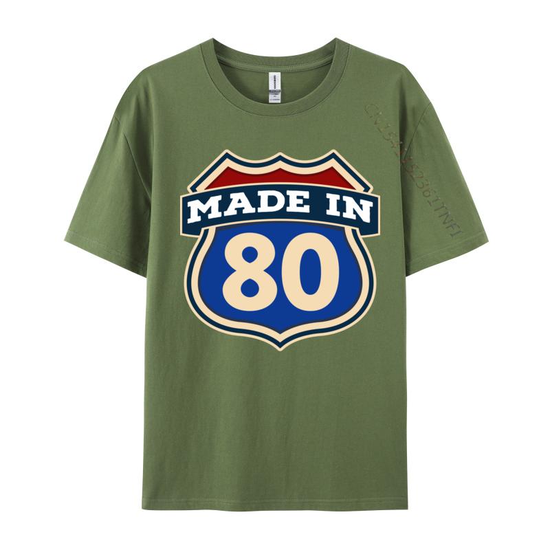 Made In 1980 40 Years Raunisex Life Noodles Lover Student TShirts Street Fashion Camisa Premium Cotton Cool