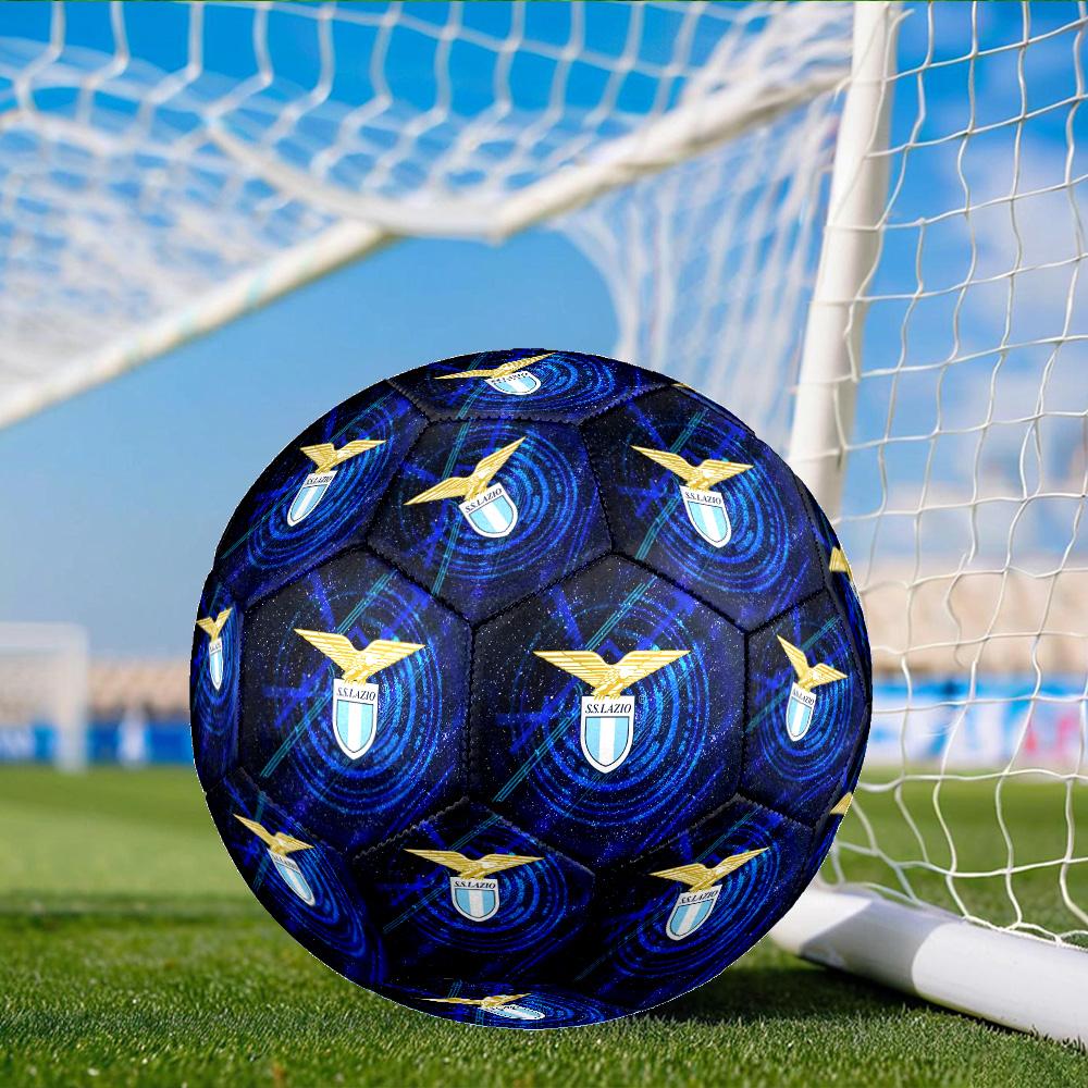 Lazio Football Club Emblem Size 5 Soccer Ball, Suitable for Training and Matches, High-Elasticity, Wear-Resistant Material Gift for Fan