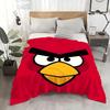 Playful Angry Birds Game Throw Cozy Soft Flannel Throw Lightweight Skin-Friendly for Sofa Bed Office & Travel