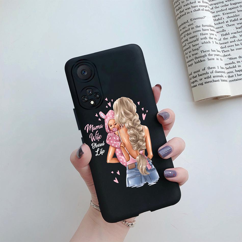 For Honor 50 Case For Huawei Honor 50 Nova 9 SE Cover Coque Super Mom Baby Fashion Girls Silicone Phone Bumper for Honor 50 Case